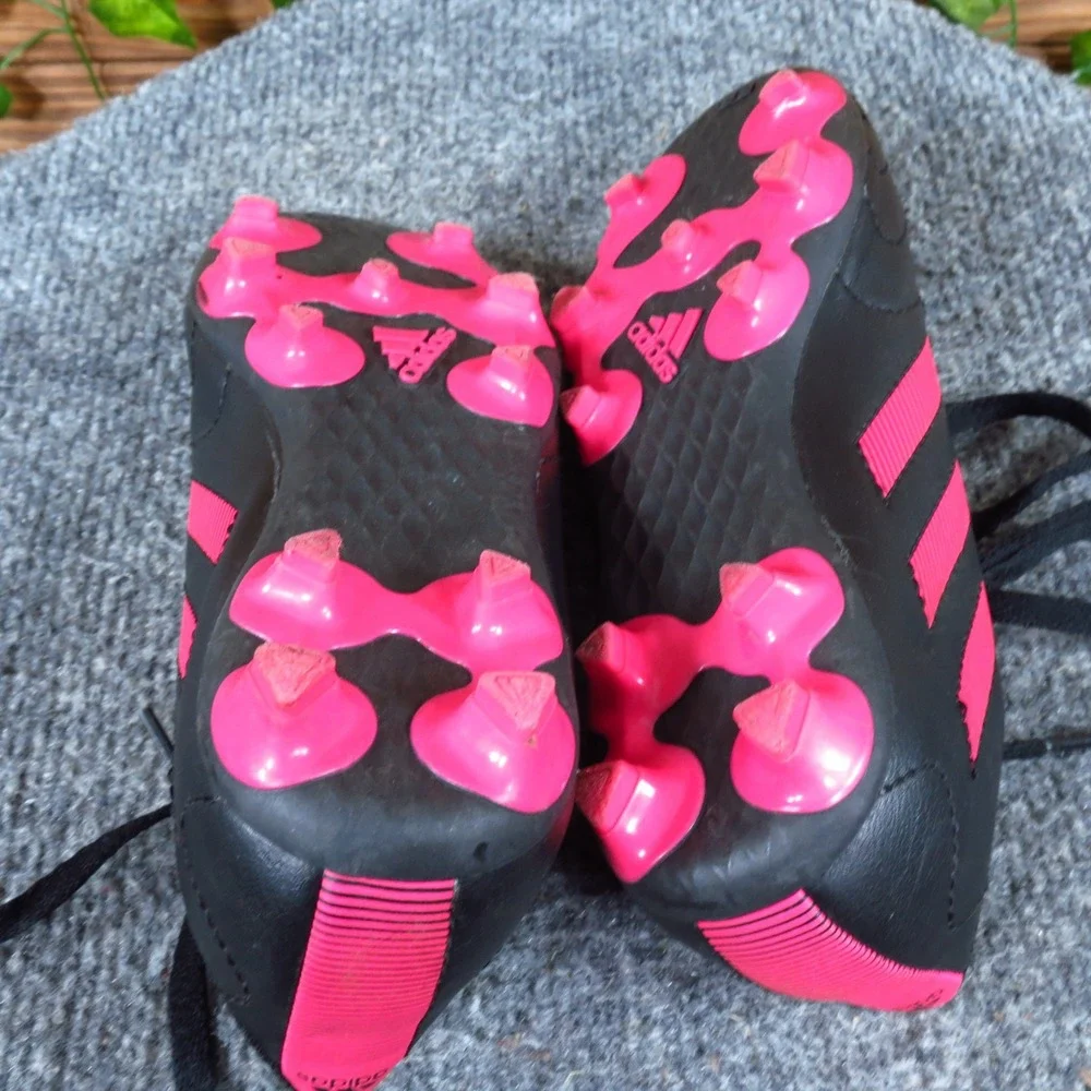 Adidas Goletto VIII FG Girls Size 13 Black Pink Synthetic Soccer‎ Cleats Firm